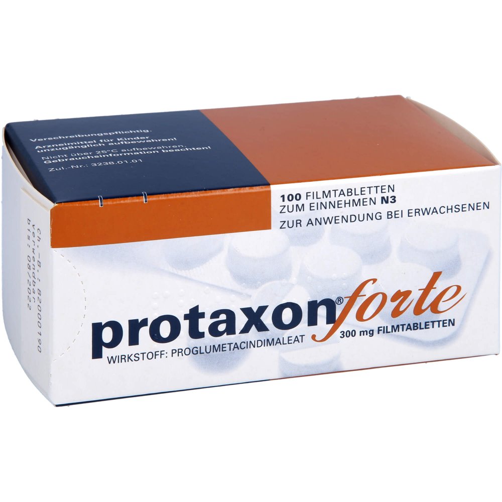 Das Produktfoto zeigt Protaxon Forte Filmtabletten (100 stk) PZN 03439558
