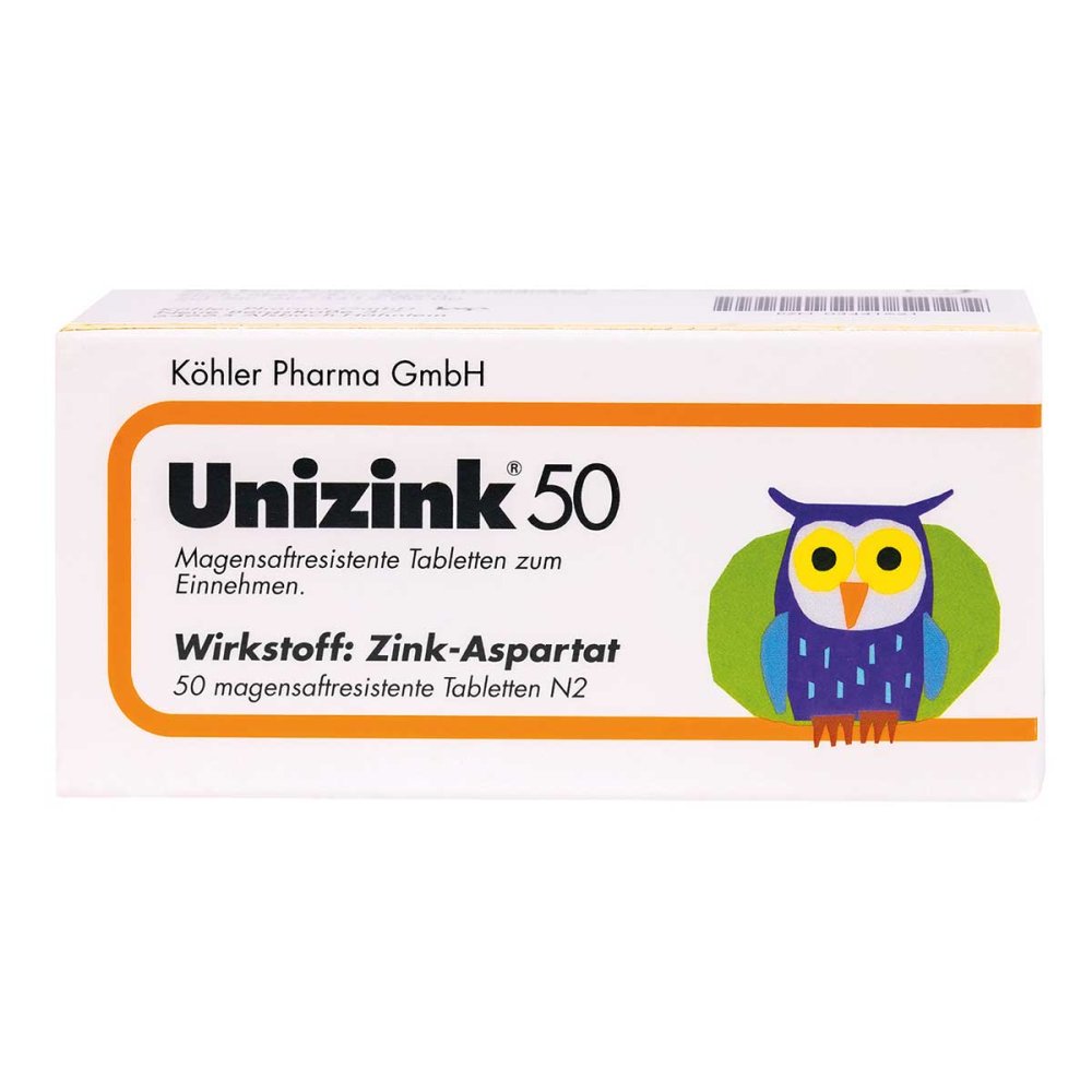 Unizink 50 Magensaftresistente Tabletten (50 stk)