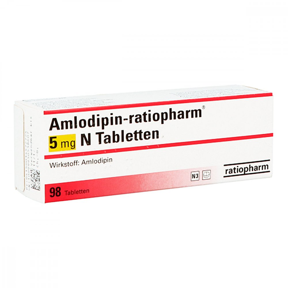 Amlodipin-Ratiopharm 5 Mg N Tabletten (98 stk)