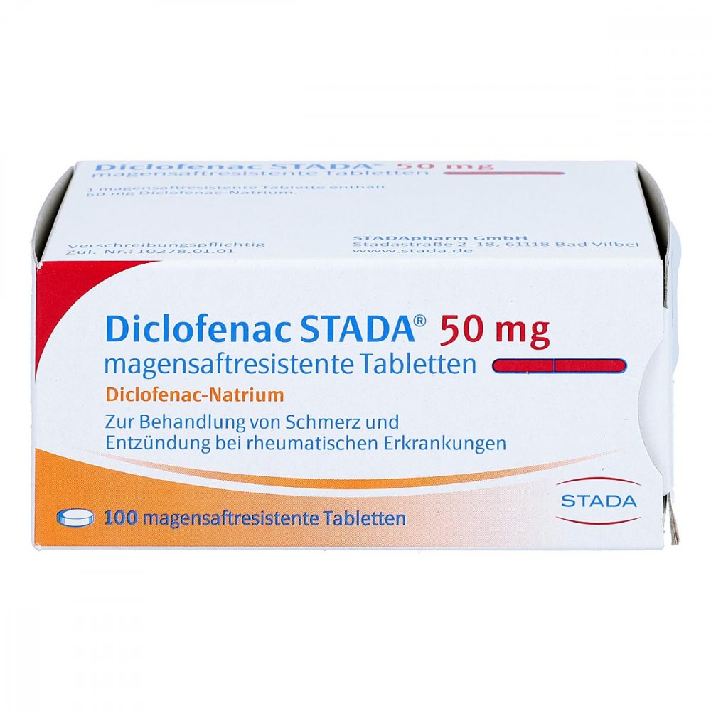 Diclofenac Stada 50 Mg Magensaftresist.Tabletten (100 stk)