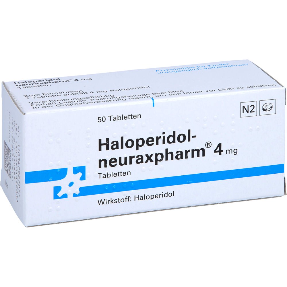 Das Produktfoto zeigt Haloperidol-Neuraxp. 4 Mg Tabletten (50 stk) PZN 03479279
