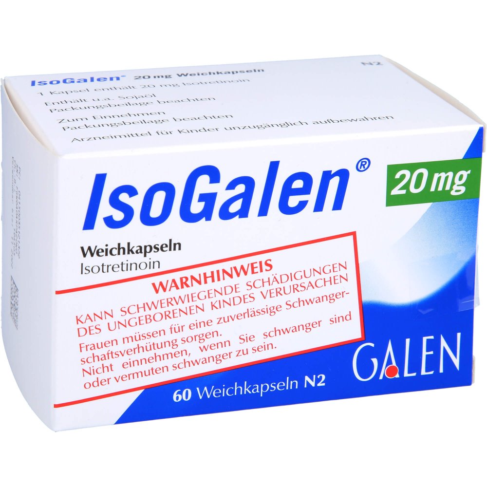 Das Produktfoto zeigt Isogalen 20 Mg Weichkapseln (60 stk) PZN 03512137