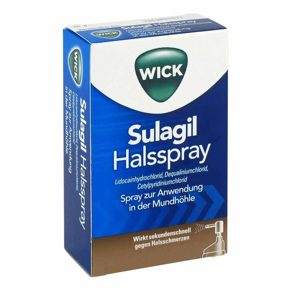 Das Produktfoto zeigt Wick Sulagil Halsspray (15 ml) PZN 03536333