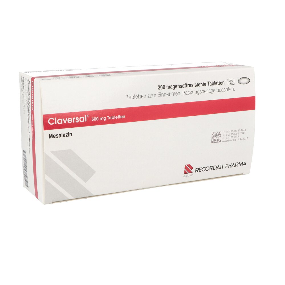 Claversal 500 Mg Magensaftresistente Tabletten (300 stk)