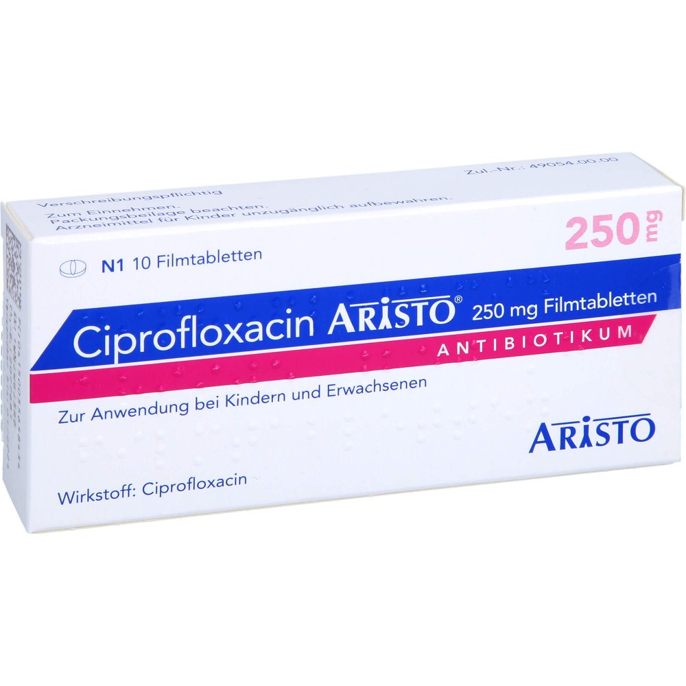 Ciprofloxacin Aristo 250 Mg Filmtabletten (10 stk)