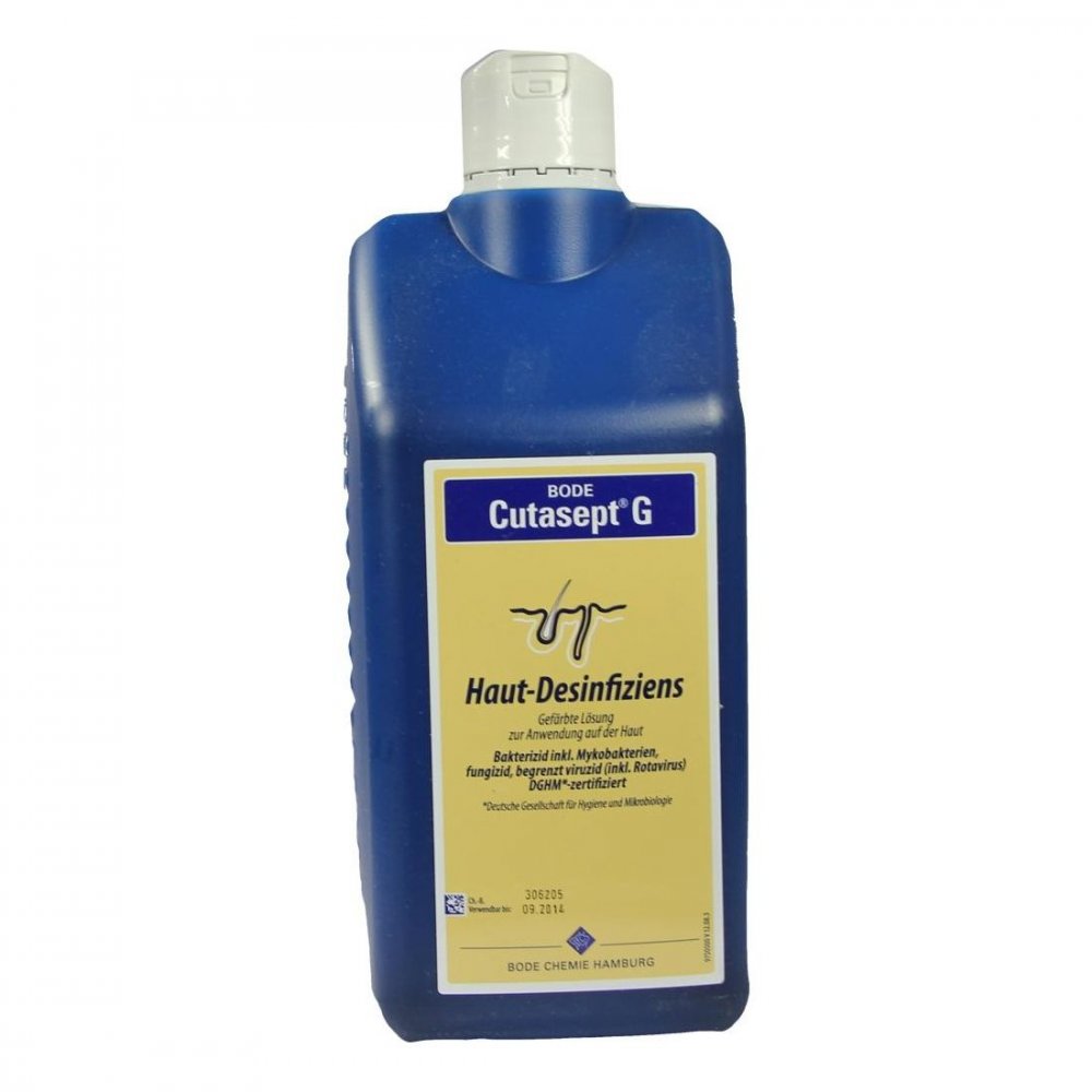 Das Produktfoto zeigt Cutasept G Lösung (1000 ml) PZN 03577266