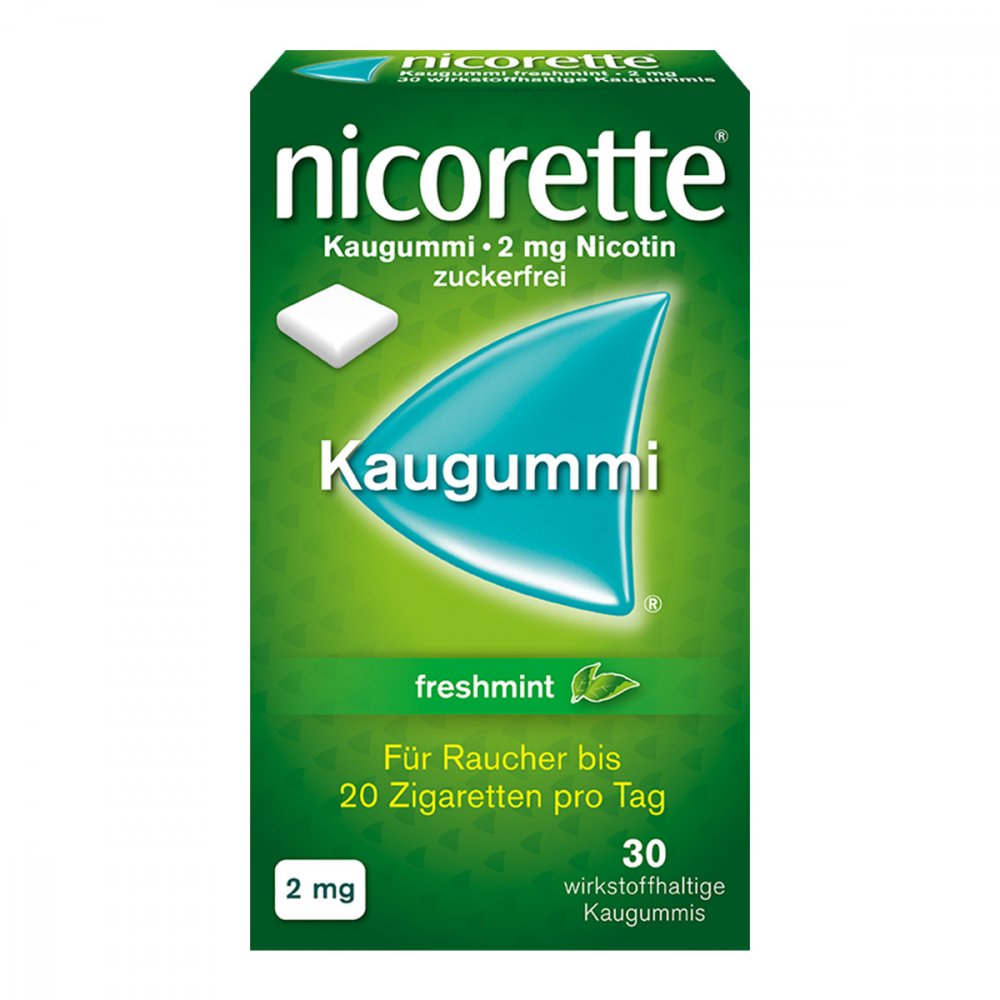Nicorette Kaugummi 2 Mg Freshmint (30 stk)