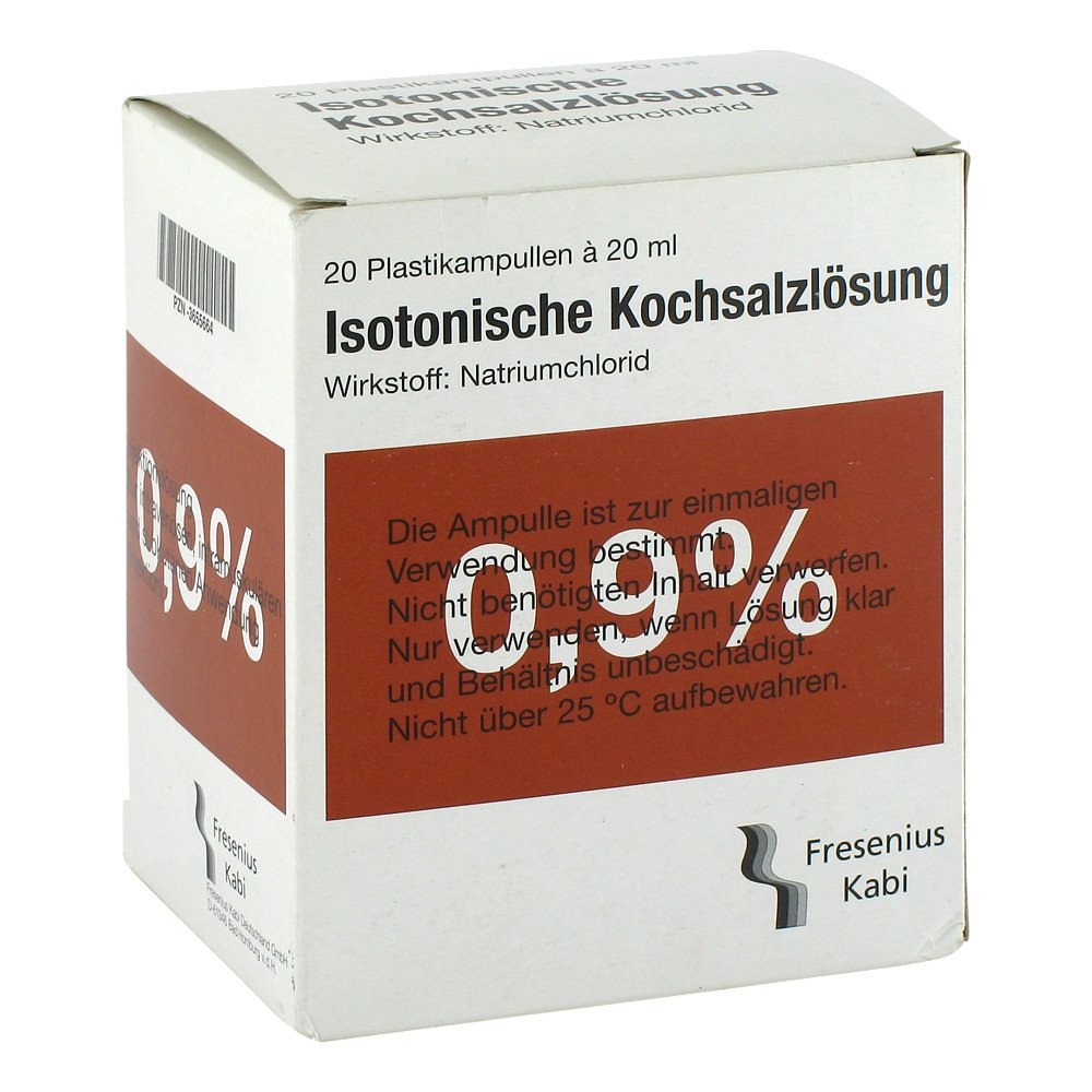 Kochsalzlösung 0,9% Plastikamp.Fresenius (20X20 ml)