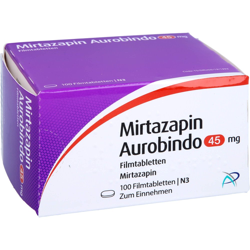 Mirtazapin Aurobindo 45 Mg Filmtabletten (100 stk)