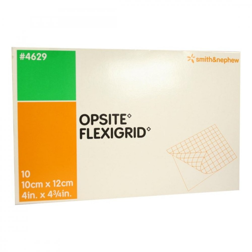Das Produktfoto zeigt Opsite Flexigrid Transp.Wundverb.10x12 Cm Steril (10 stk) PZN 03722283