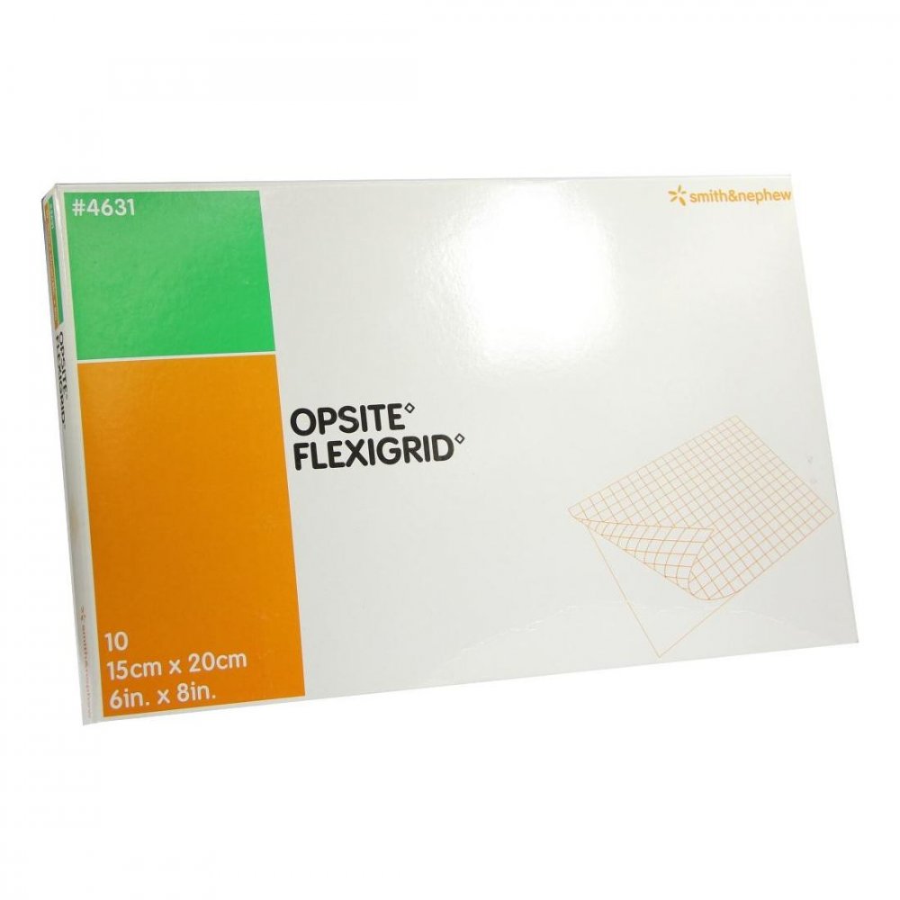 Das Produktfoto zeigt Opsite Flexigrid Transp.Wundverb.15x20 Cm Steril (10 stk) PZN 03722314