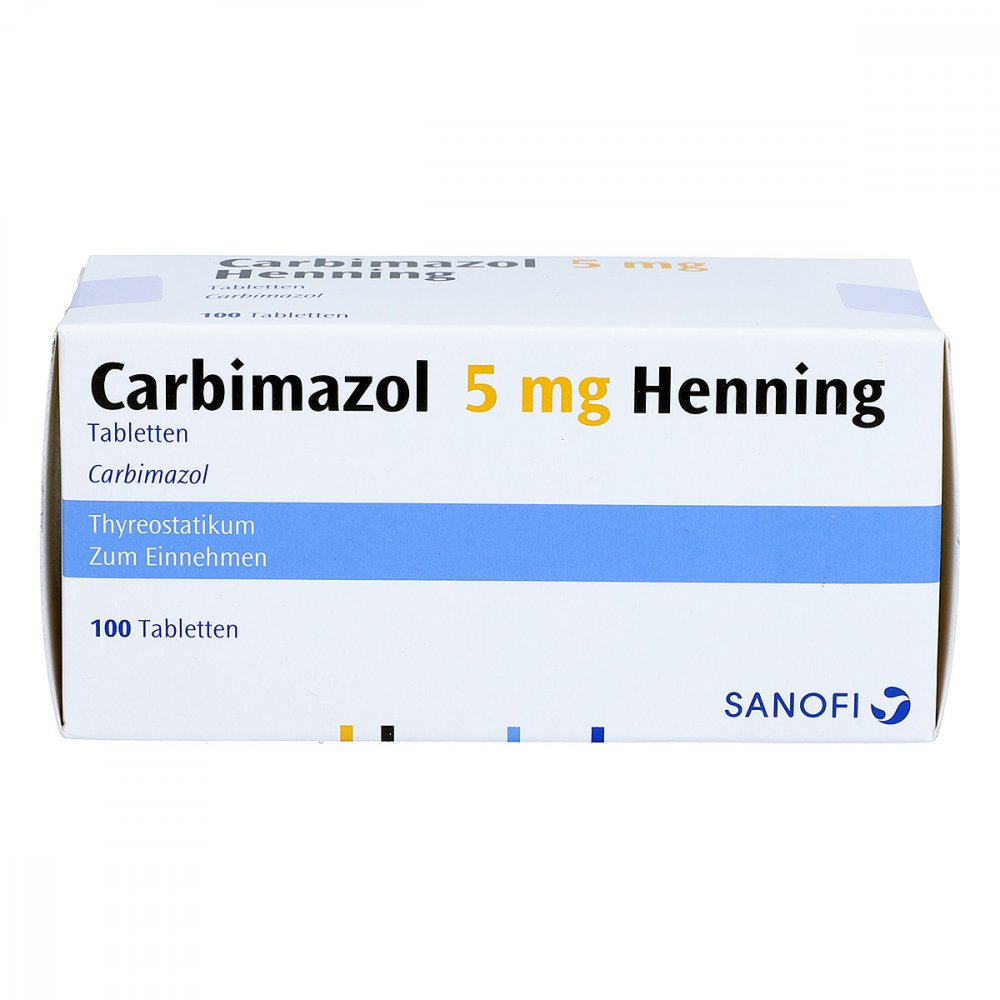 Das Produktfoto zeigt Carbimazol 5 Mg Henning Tabletten (100 stk) PZN 03735908