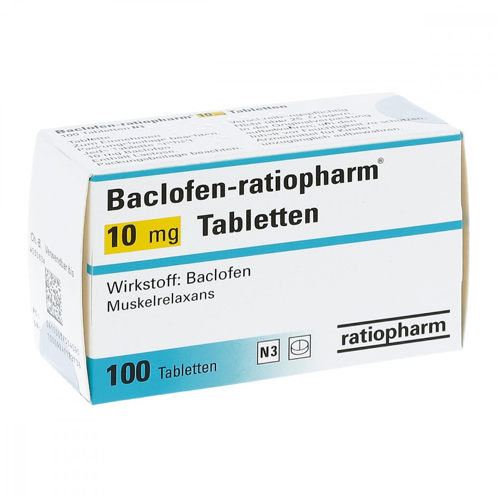 Baclofen-Ratiopharm 10 Mg Tabletten (100 stk)
