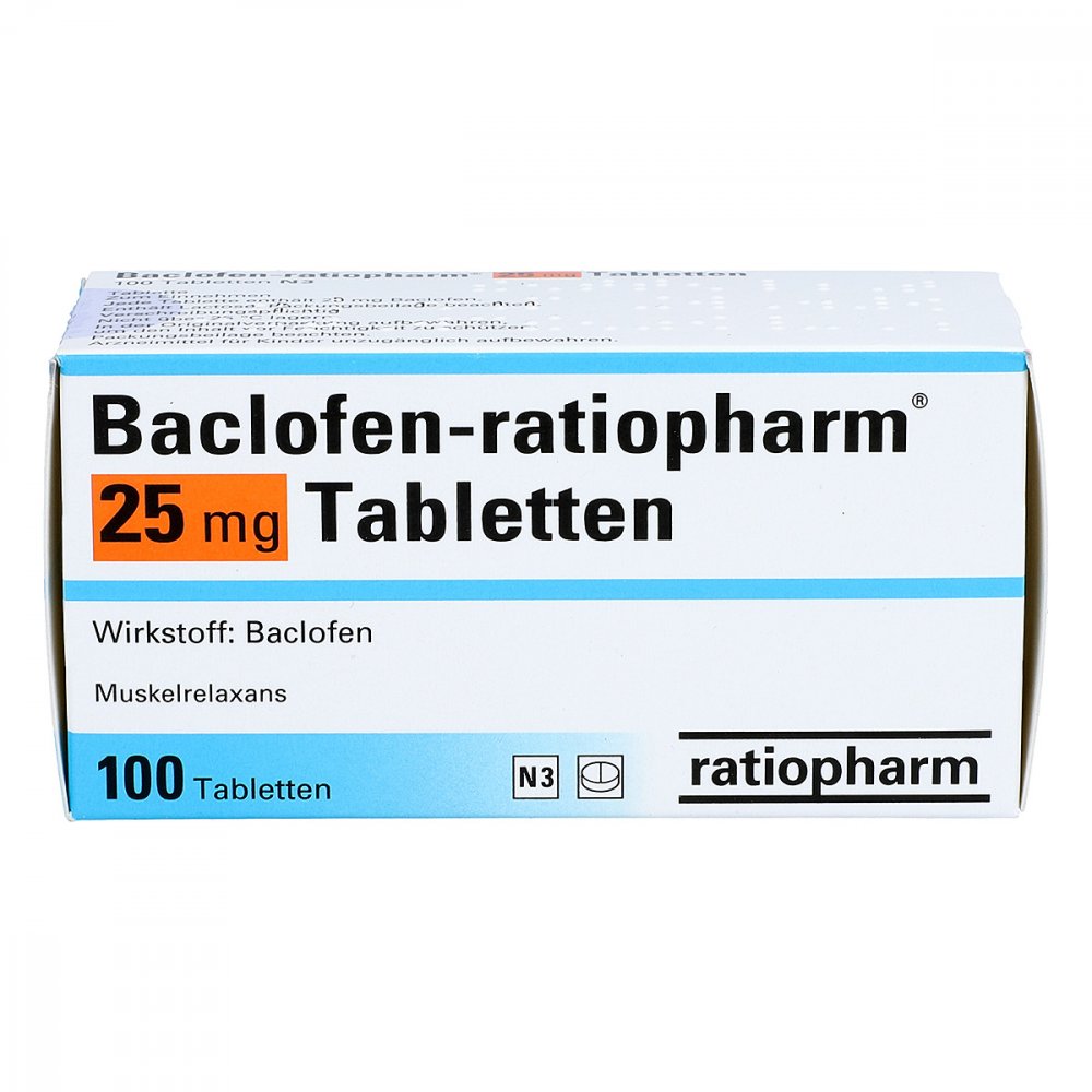 Baclofen-Ratiopharm 25 Mg Tabletten (100 stk)
