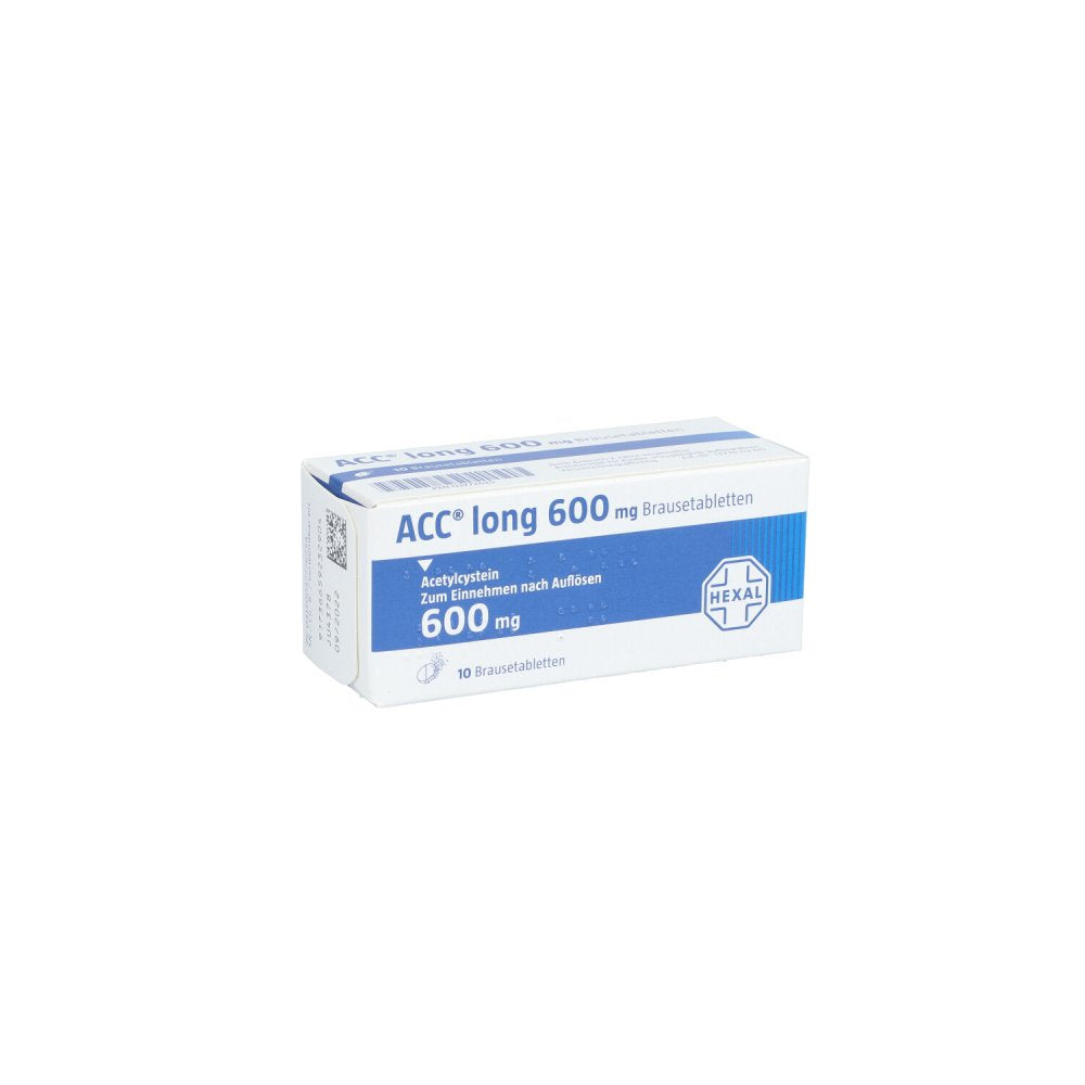Das Produktfoto zeigt Acc Long 600 Mg Brausetabletten (10 stk) PZN 03772625