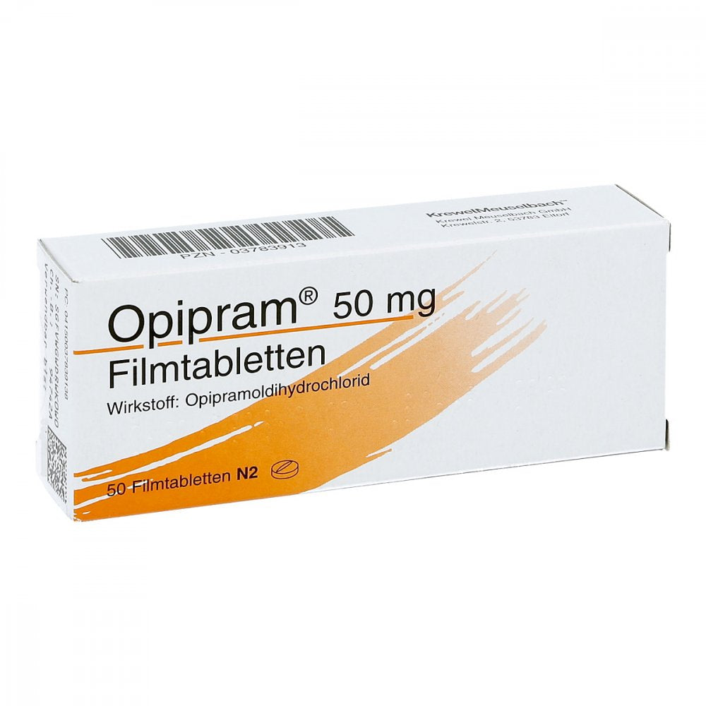 Das Produktfoto zeigt Opipram 50 Mg Filmtabletten (50 stk) PZN 03783913