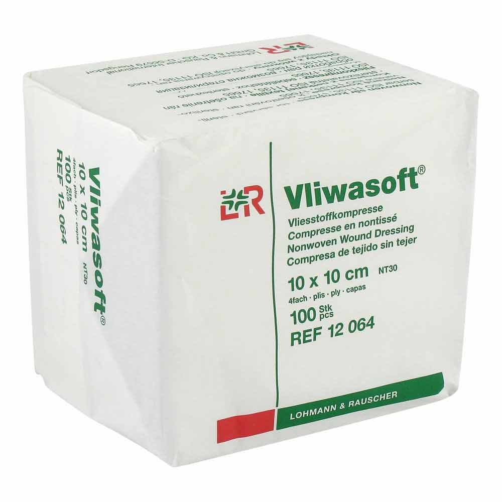 Vliwasoft Vlieskompressen Unsteril 10x10 Cm 4l. (100 stk)