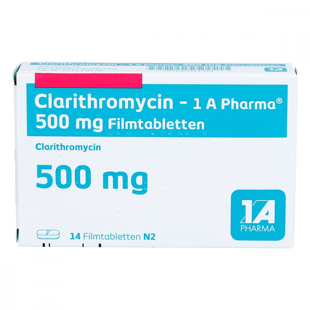 Clarithromycin-1a Ph.500mg Filmtabletten (14 stk)