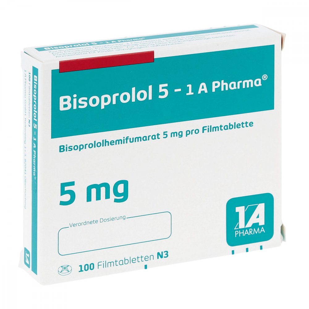Bisoprolol 5-1a Pharma Filmtabletten (100 stk)
