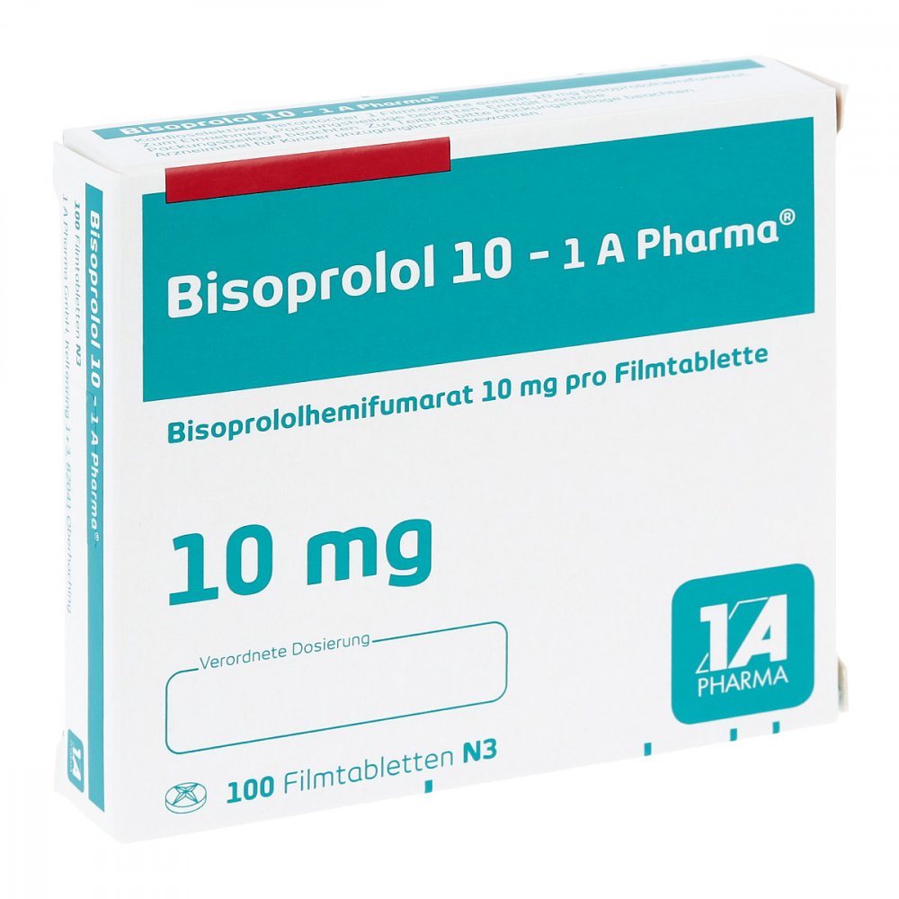 Bisoprolol 10-1a Pharma Filmtabletten (100 stk)