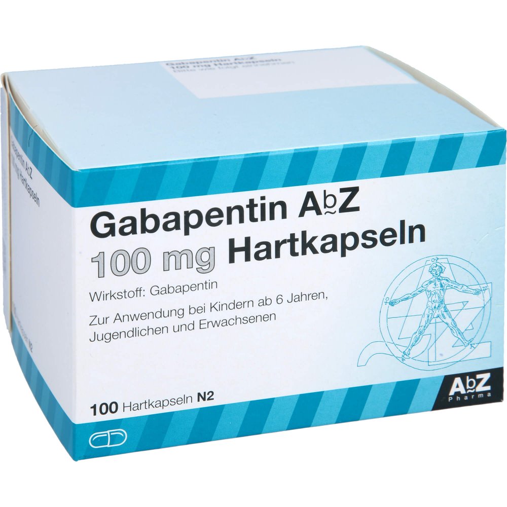 Das Produktfoto zeigt Gabapentin Abz 100 Mg Hartkapseln (100 stk) PZN 03853938