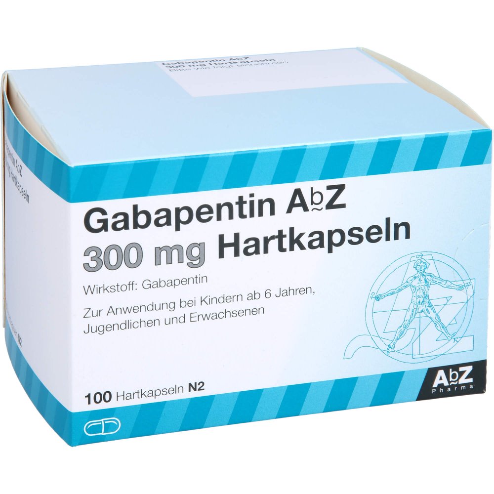 Das Produktfoto zeigt Gabapentin Abz 300 Mg Hartkapseln (100 stk) PZN 03853950