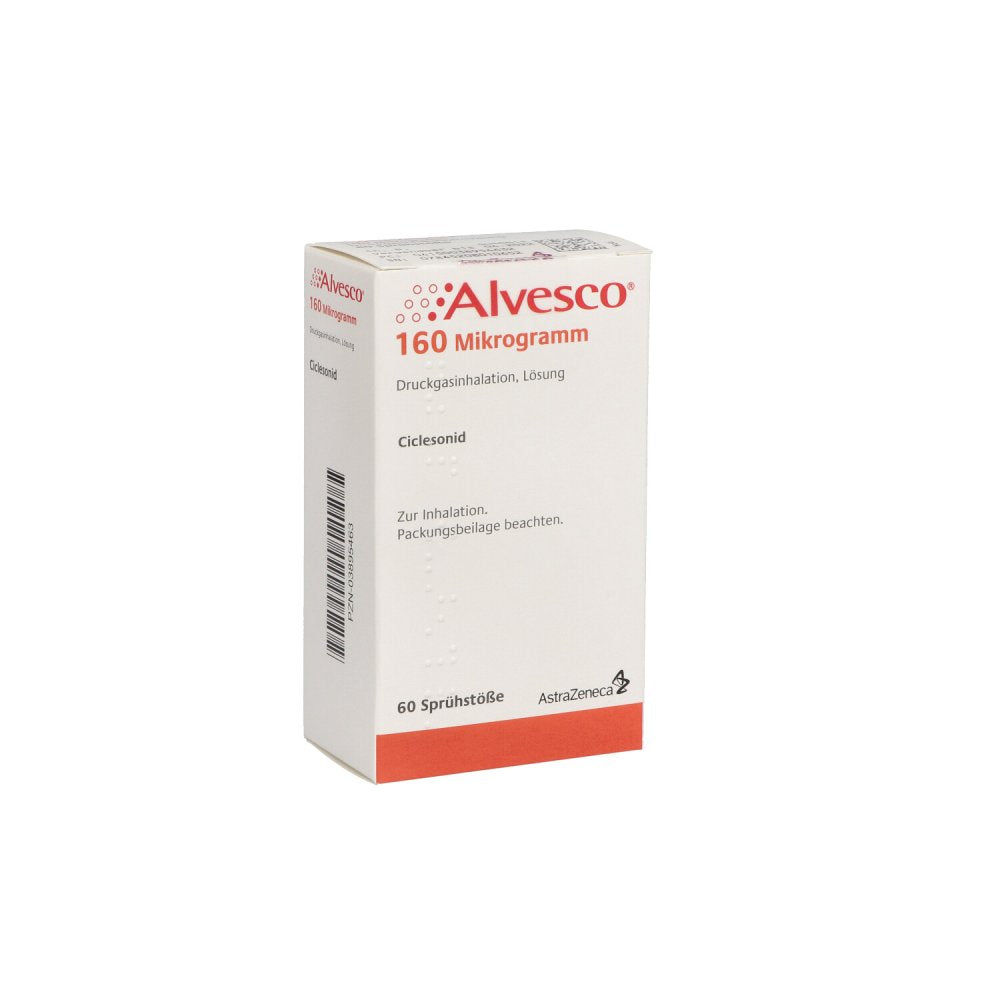 Das Produktfoto zeigt Alvesco 160 Μg 60 Hub Druckgasinhalation (1 stk) PZN 03895463