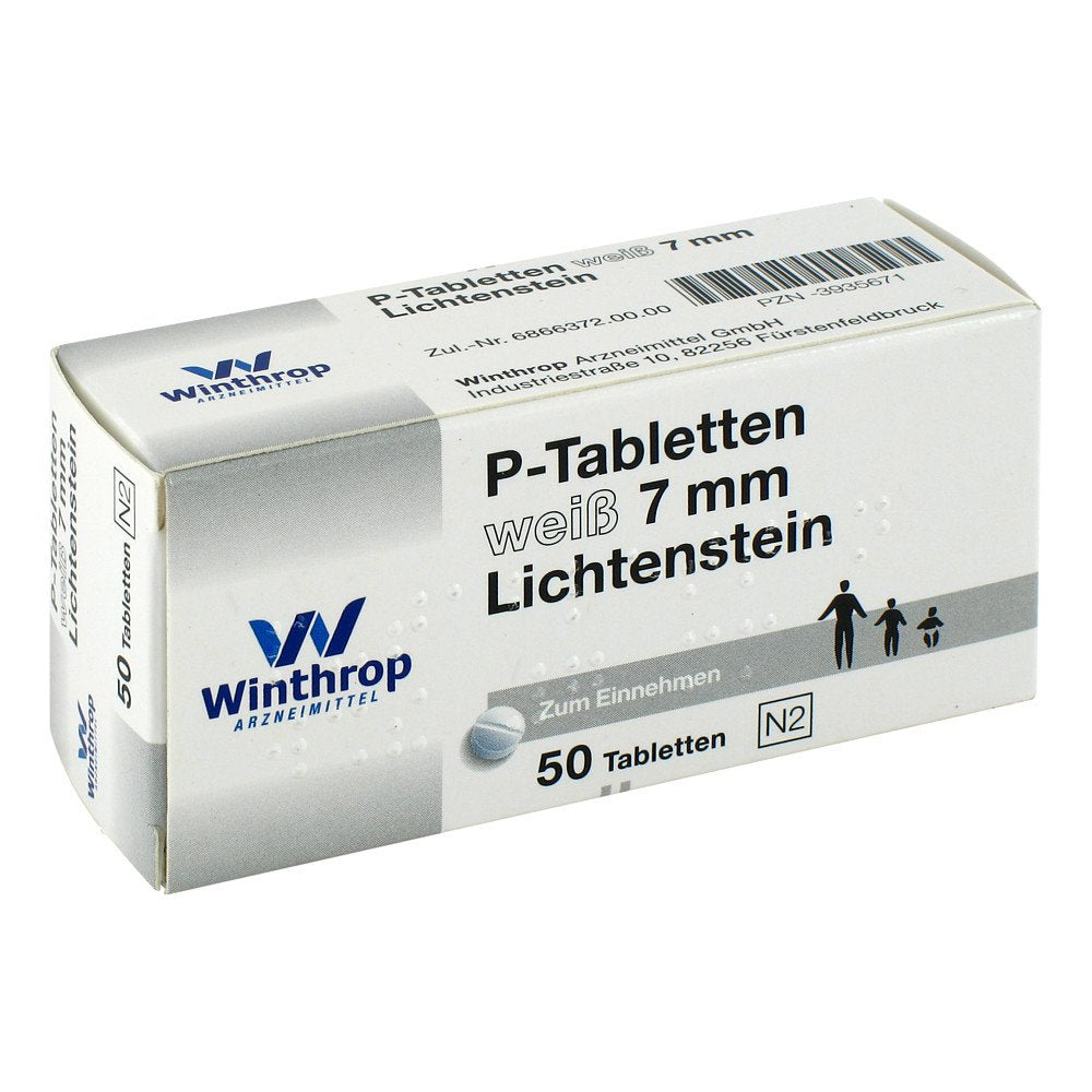 P Tabletten Weiß 7 Mm Teilk. (50 stk)