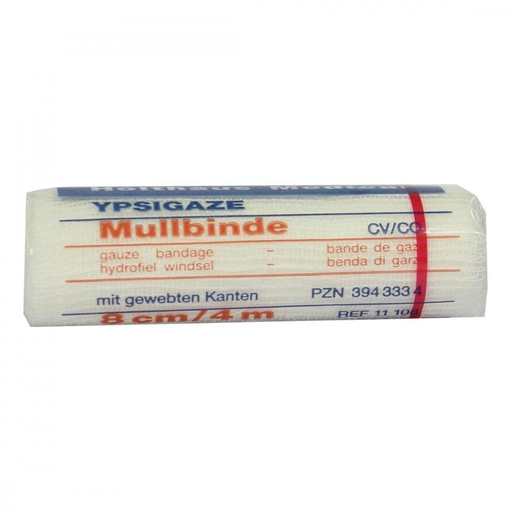 Das Produktfoto zeigt Mullbinden Din 8 Cmx4 M (1 stk) PZN 03943334