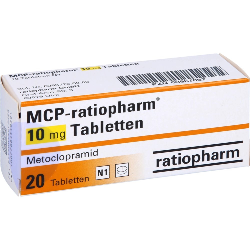 Mcp-Ratiopharm 10 Mg Tabletten (20 stk)