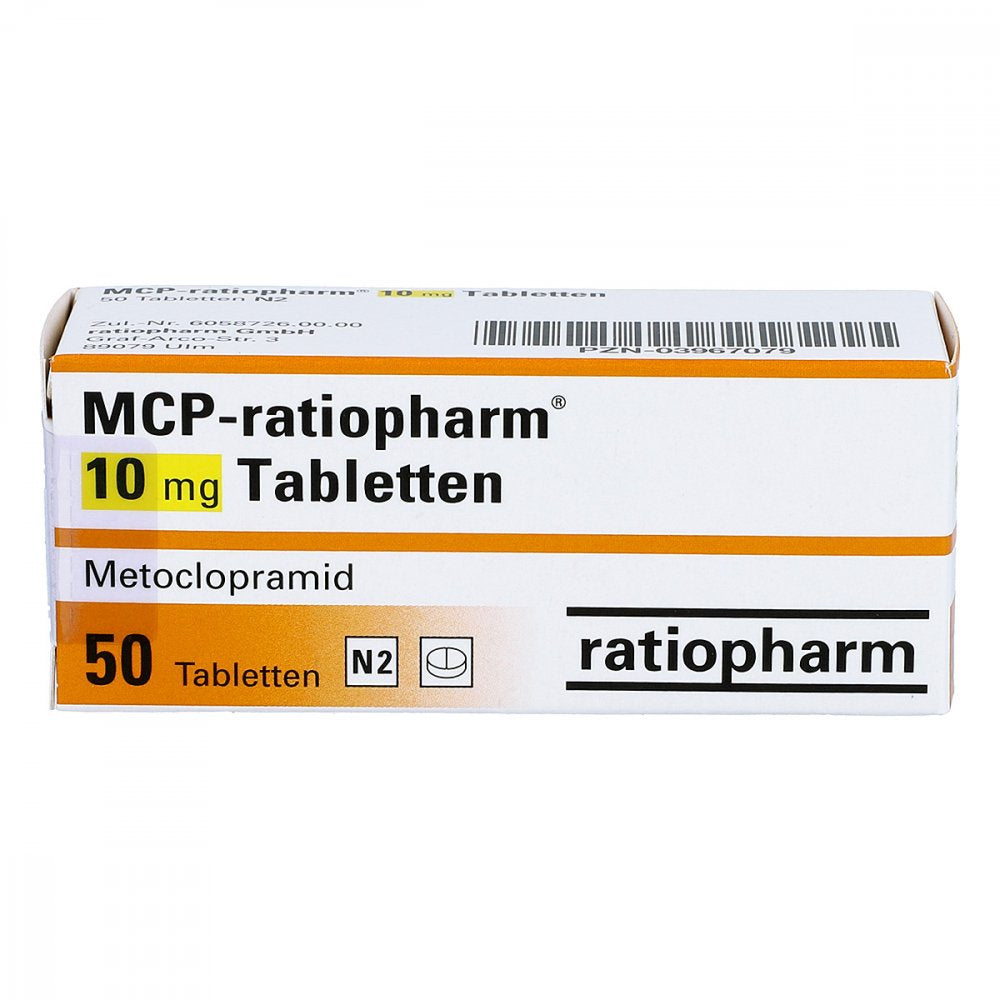 Das Produktfoto zeigt Mcp-Ratiopharm 10 Mg Tabletten (50 stk) PZN 03967079