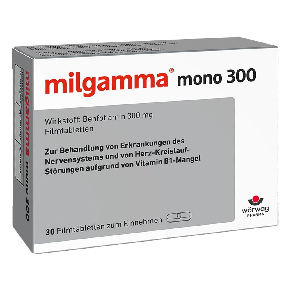 Das Produktfoto zeigt Milgamma Mono 300 Filmtabletten (30 stk) PZN 04002148