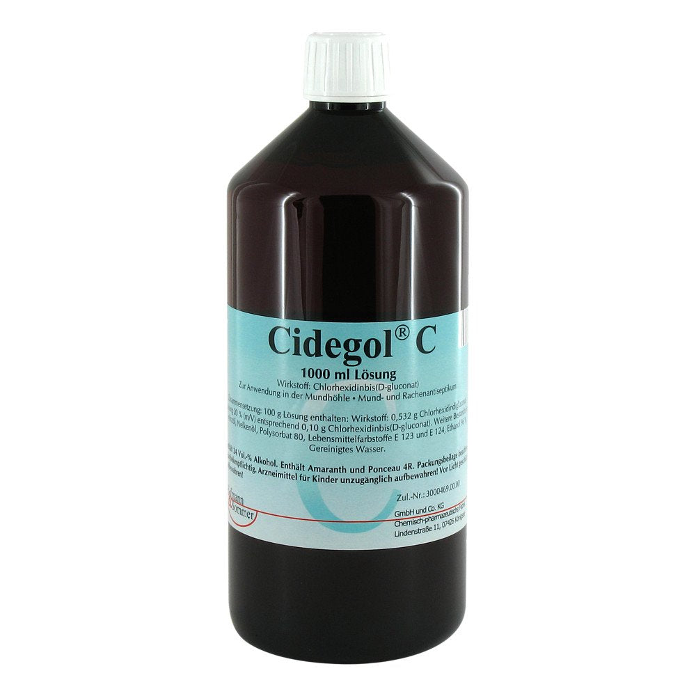 Das Produktfoto zeigt Cidegol C Lösung (1000 ml) PZN 04006028