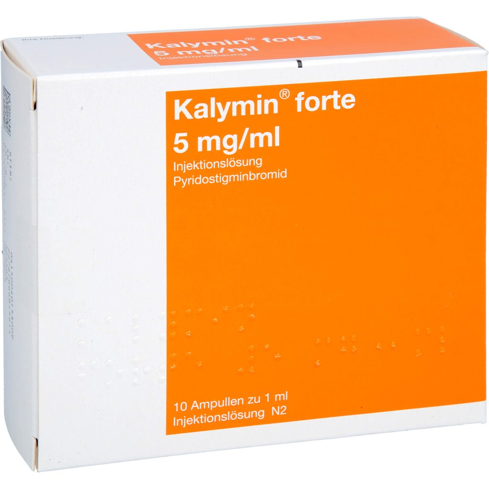 Das Produktfoto zeigt Kalymin Forte 5 Mg Injektionslösung (10X1 ml) PZN 04015300