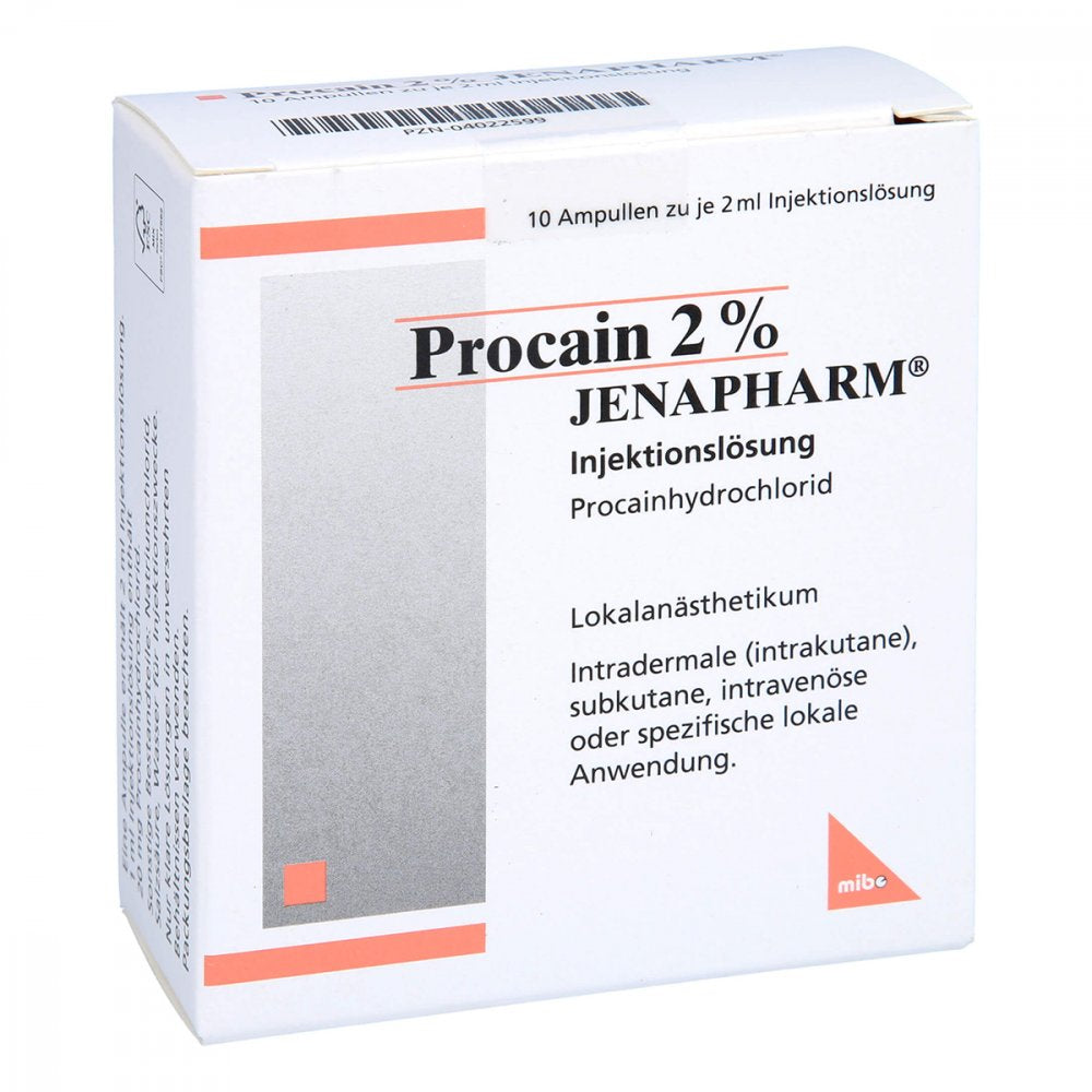 Procain 2% Jenapharm Injektionslösung Ampullen (10X2 ml)