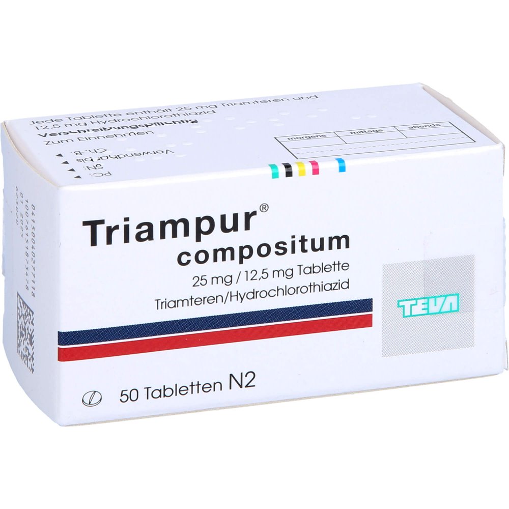 Das Produktfoto zeigt Triampur Comp. Tabletten (50 stk) PZN 04027711