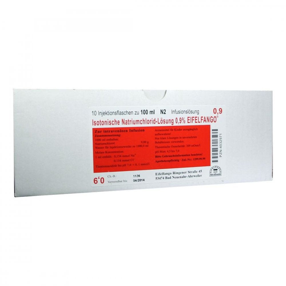Isotonische Nacl Lösung 0,9% Eifelfango (10X100 ml)