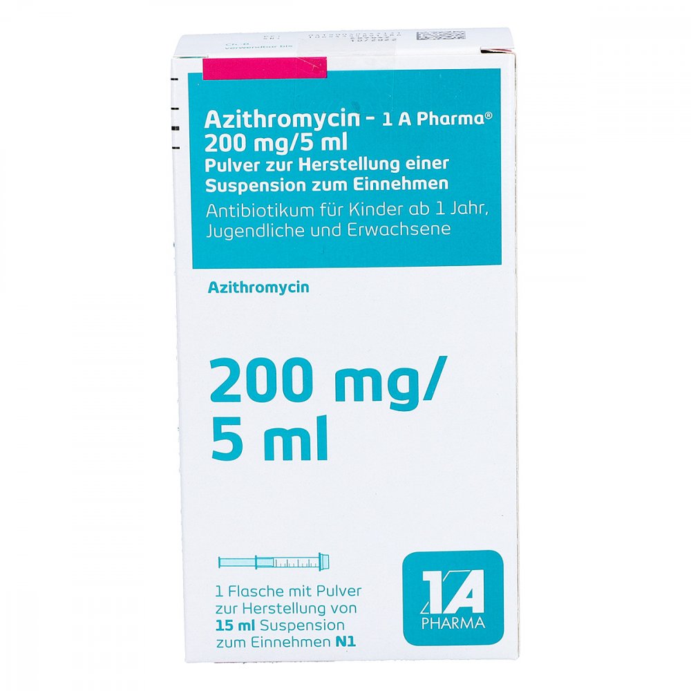 Azithromycin-1a Ph.200mg/5ml Plv.Z.Susp.-Herst. (15 ml)