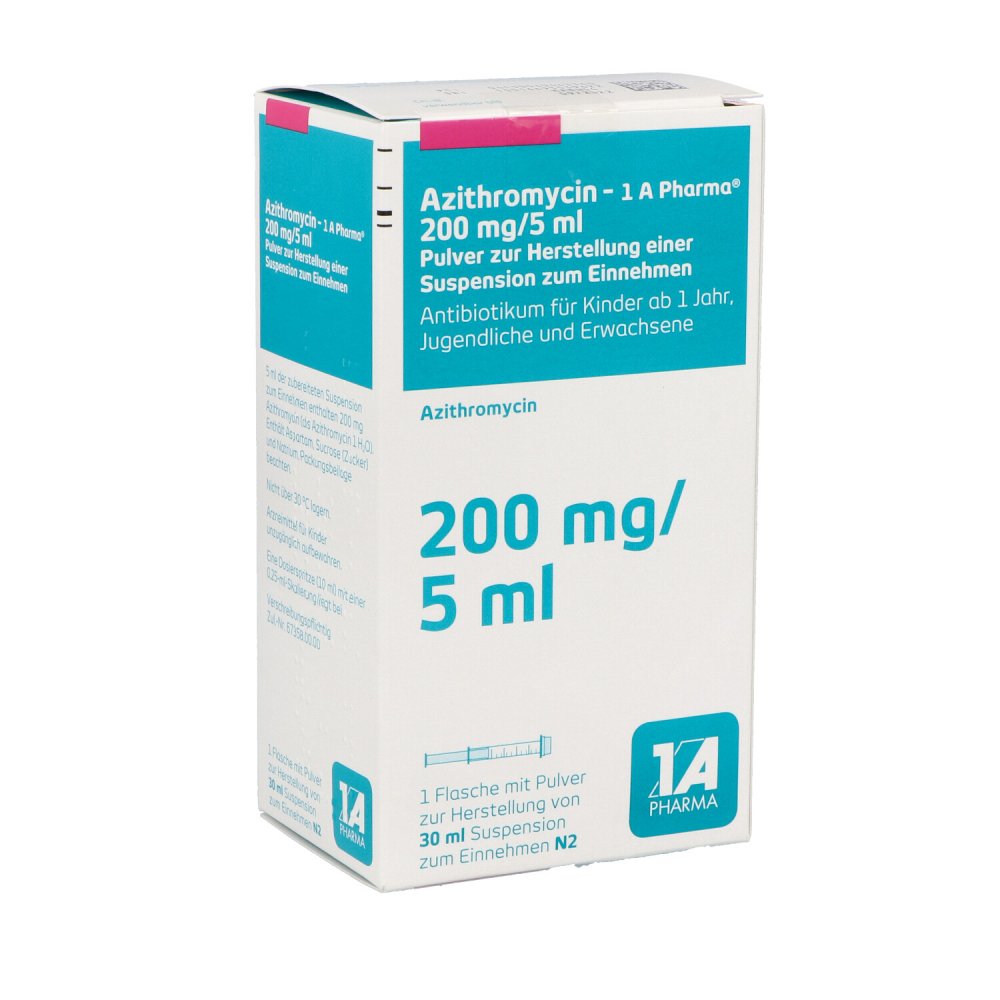 Azithromycin-1a Ph.200mg/5ml Plv.Z.Susp.-Herst. (30 ml)