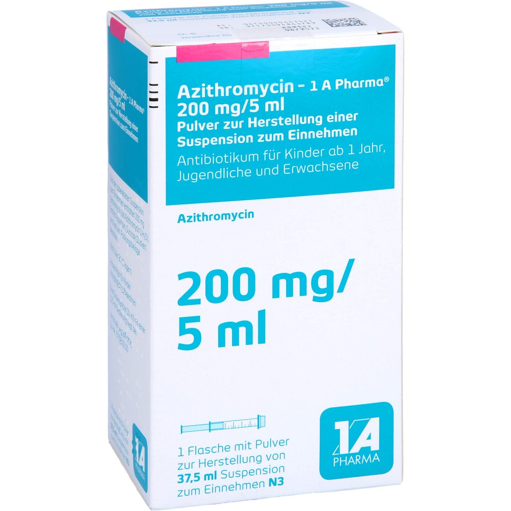 Azithromycin-1a Ph.200mg/5ml Plv.Z.Susp.-Herst. (37.5 ml)