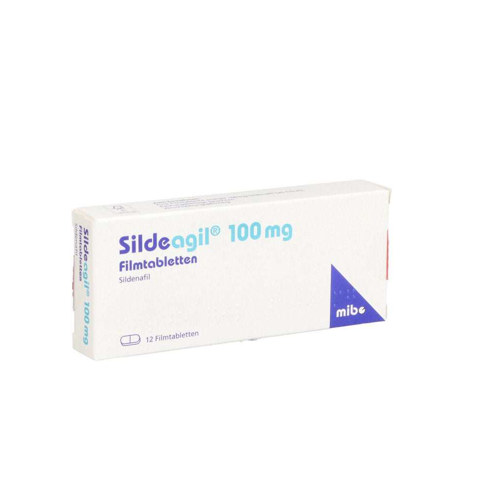 Das Produktfoto zeigt Sildeagil 100 Mg Filmtabletten (12 stk) PZN 04077910