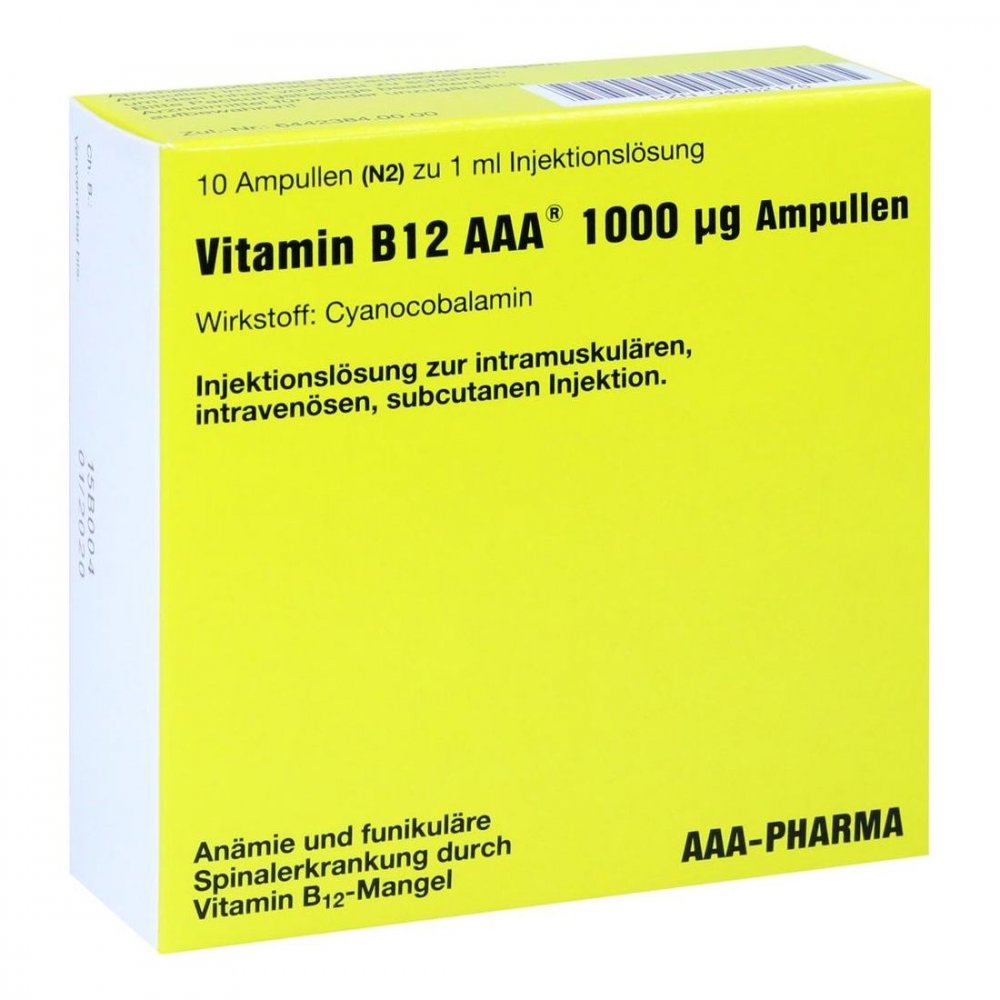 Vitamin B12 Aaa 1000 Μg Ampullen Injektionslsg. (10X1 ml)