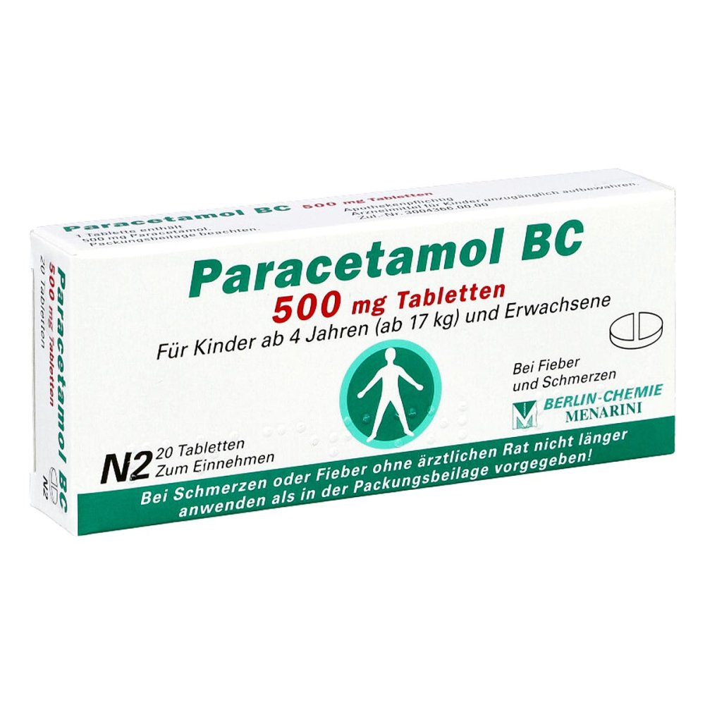 Paracetamol Bc 500 Mg Tabletten (20 stk)