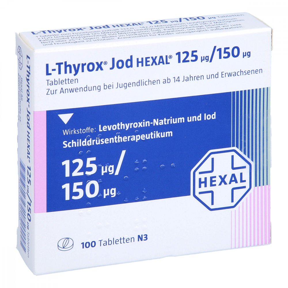 L-Thyrox Jod Hexal 125/150 Tabletten (100 stk)