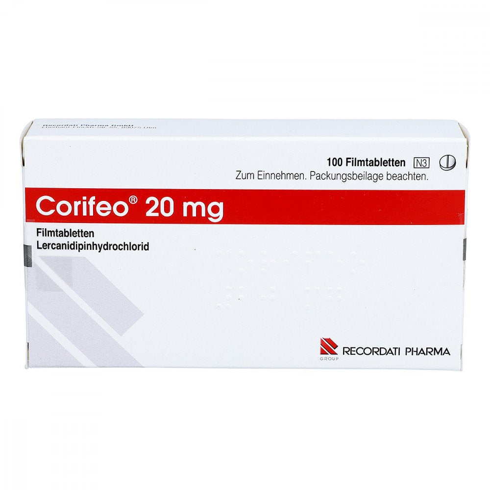 Das Produktfoto zeigt Corifeo 20 Mg Filmtabletten (100 stk) PZN 04117006