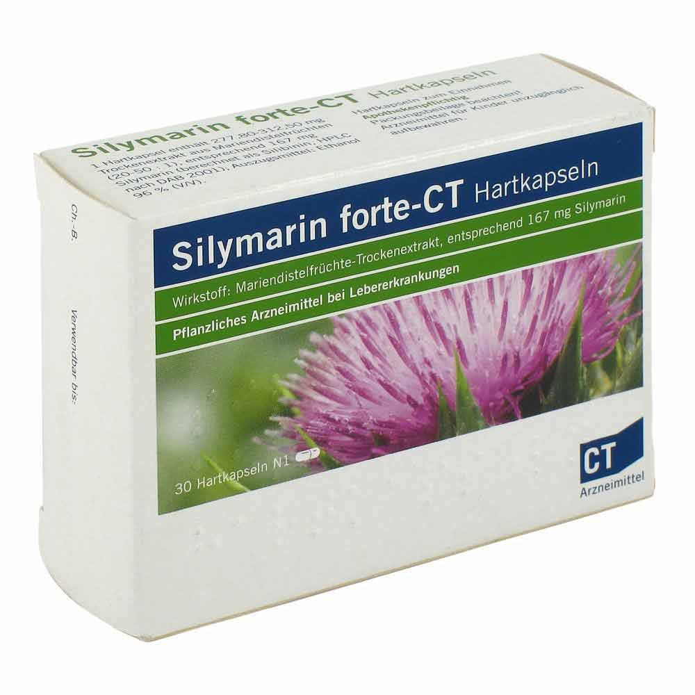Das Produktfoto zeigt Silymarin Forte-Ct Hartkapseln (30 stk) PZN 04191327