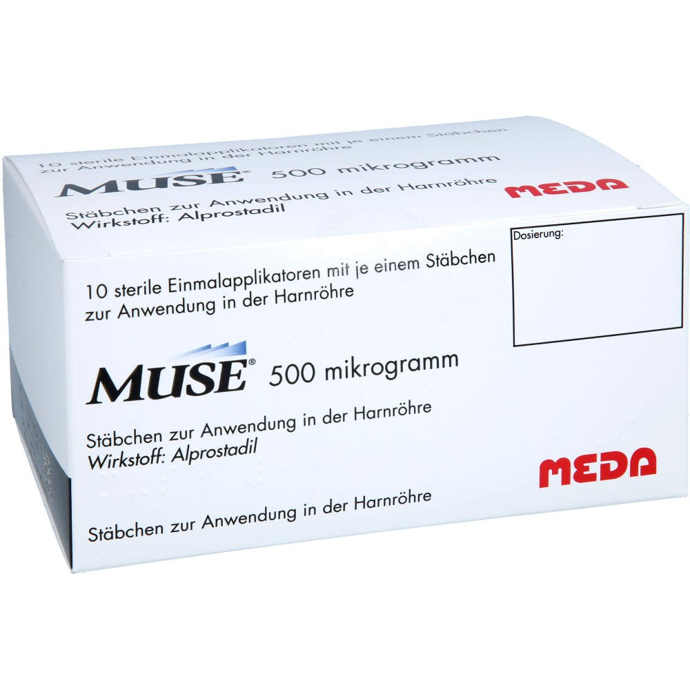 Das Produktfoto zeigt Muse 500 Μg Stäbchen (10X1 stk) PZN 04192545