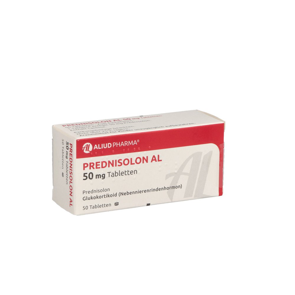 Das Produktfoto zeigt Prednisolon Al 50 Mg Tabletten (50 stk) PZN 04216180