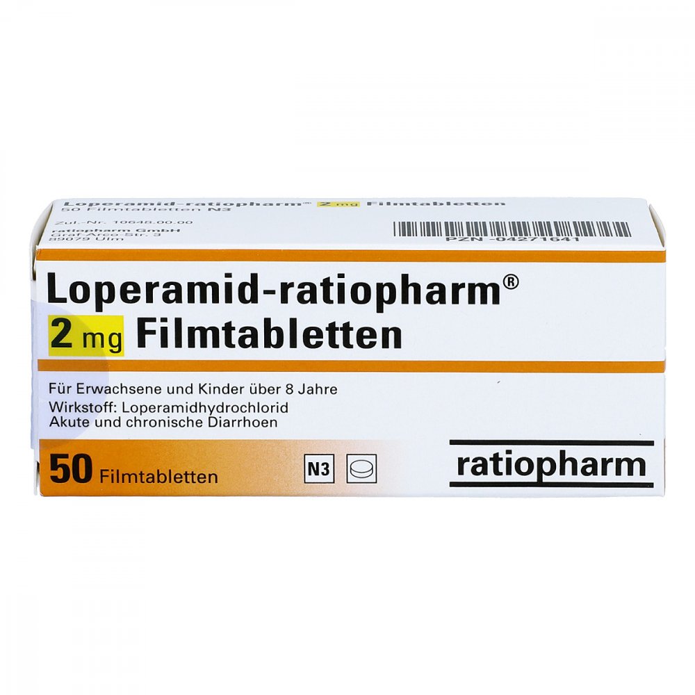 Loperamid-Ratiopharm 2 Mg Filmtabletten (50 stk)