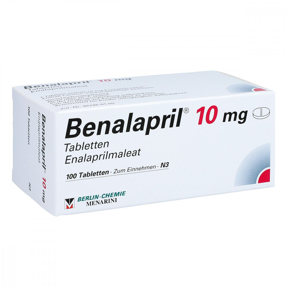 Das Produktfoto zeigt Benalapril 10 Mg Tabletten (100 stk) PZN 04274409